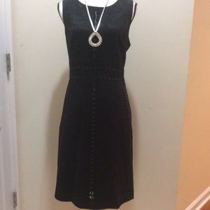 Catherine Malandrino Suede and Leather Dress